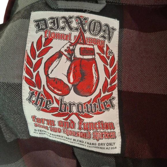 Dixxon “The Brawler” Women’s Small Flannel Shirt – Red & Black Plaid Button Up L - Picture 5 of 7